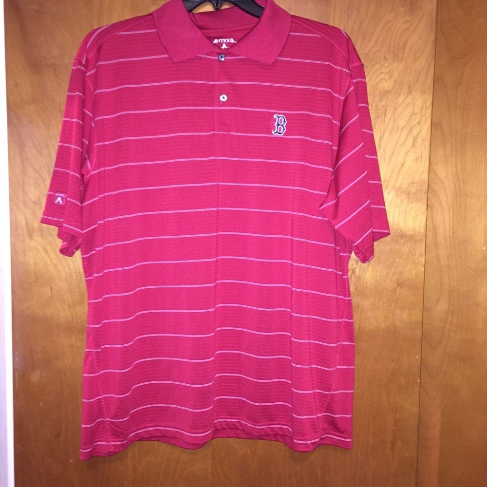 Antigua mlb Boston Red Sox red polo shirt top xl